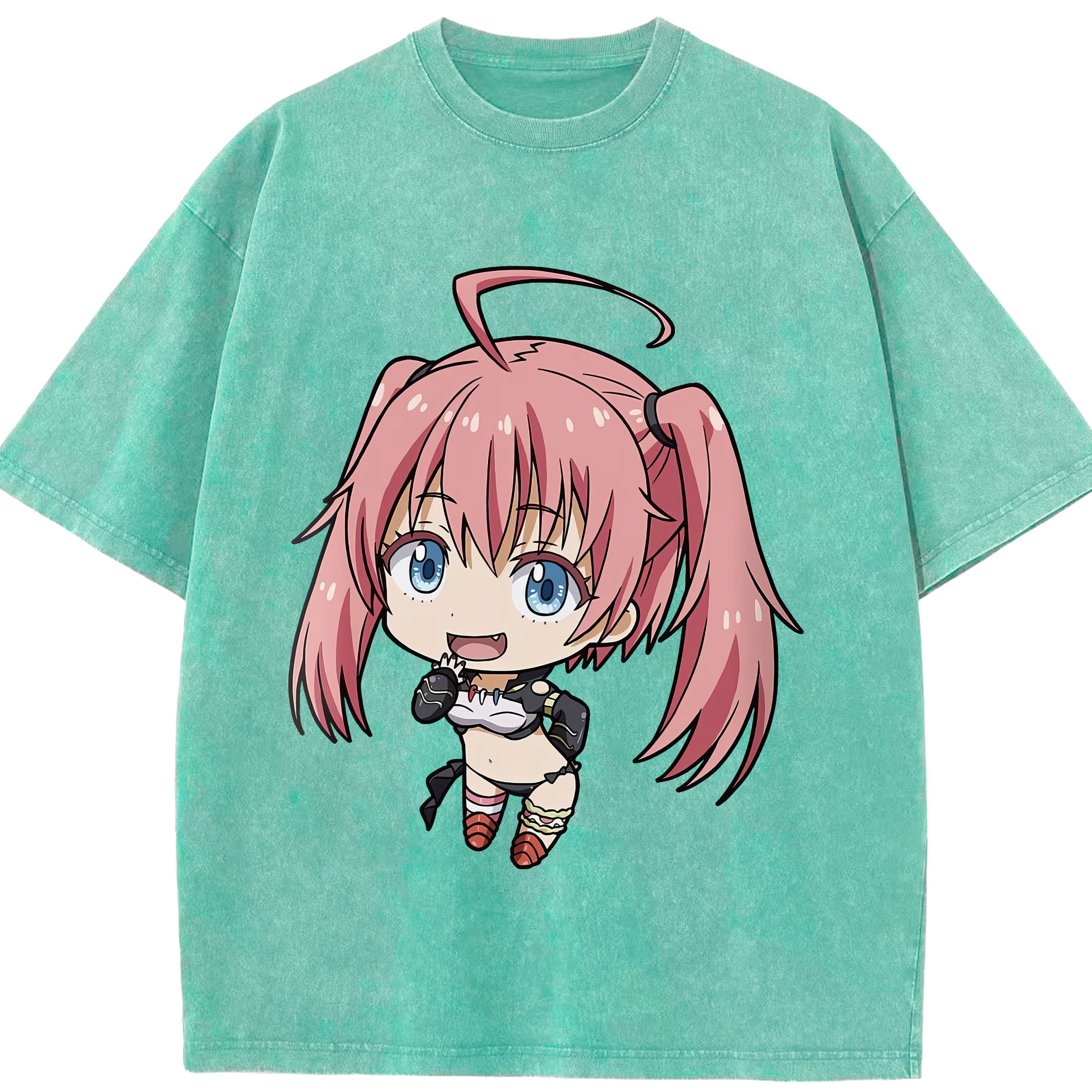 （画像用） 転スラ Regarding Reincarnated to Slime 綿100% ヴィンテージ風 半袖Tシャツ（フロントプリント）